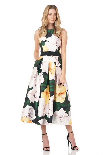 Printed T-Length Dress