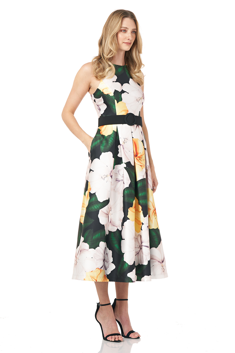 Printed T-Length Dress