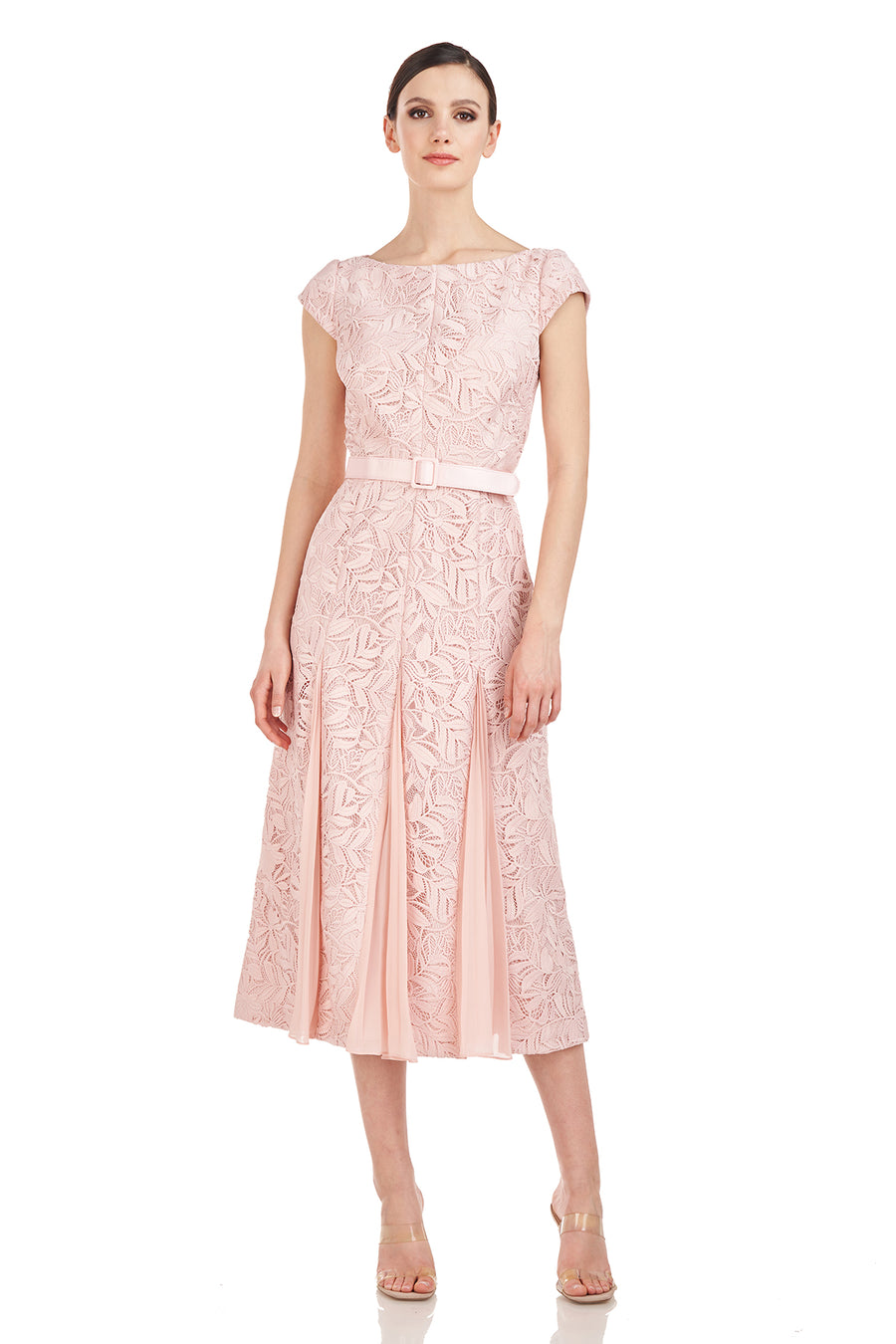 Angelina Lace Tea Length Dress